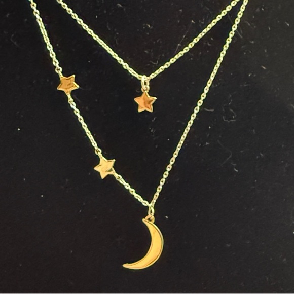 Unwritten Gold Celestial Necklace with Stars and Moon - Picture 2 of 7